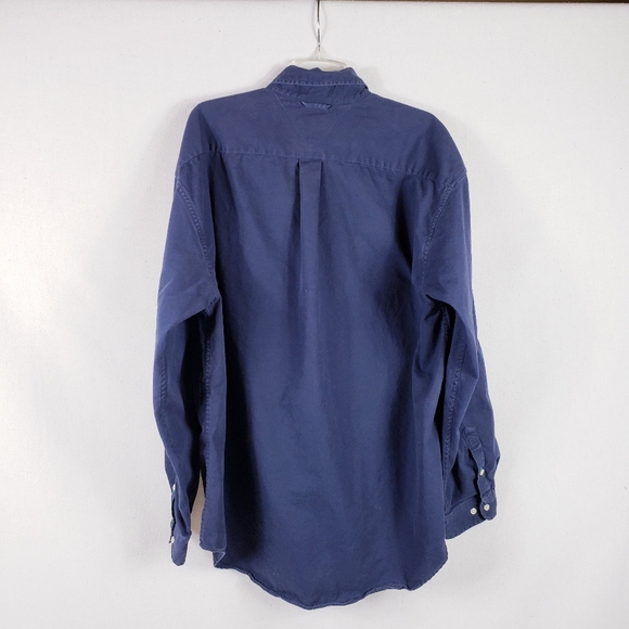 Vintage Tommy Hilfiger Navy Blue Shirt 100% Cotton - Picture 3 of 11